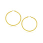 Yellow Gold 14k 25 mm Polished Hoop Earrings with Snap Lock Backing