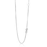 White Gold 14k 0.8mm Adjustable Box Chain