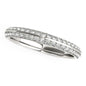White Gold 14k Two-Row Pave Set Diamond Wedding Ring