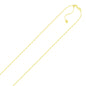 Yellow Gold 14k 0.9mm Adjustable Cable Chain