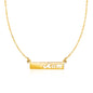 14k Yellow Gold Pendant with Mom on Horizontal Bar