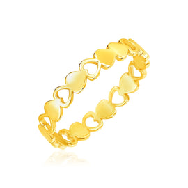 Yellow Gold 14k Polished Teardrop Exquisite Motif Rings