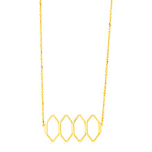 Load image into Gallery viewer, Yellow Gold 14k Stylized Honeycomb Women&#39;s Link Necklace