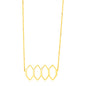 Yellow Gold 14k Stylized Honeycomb Women's Link Necklace