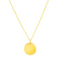 Yellow Gold 14k Round Tag Women's Link Necklace