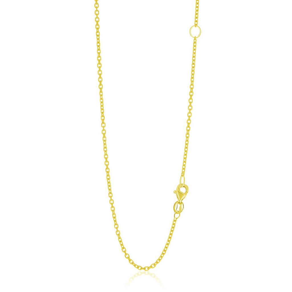 Yellow Gold 14k 1.5mm Adjustable Cable Chain