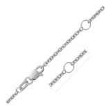 White Gold 14k 1.9mm Double Extendable Cable Chain