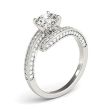 Load image into Gallery viewer, 14k White Gold Round Diamond Bypass Style Engagement Ring (1 1/2 cttw)