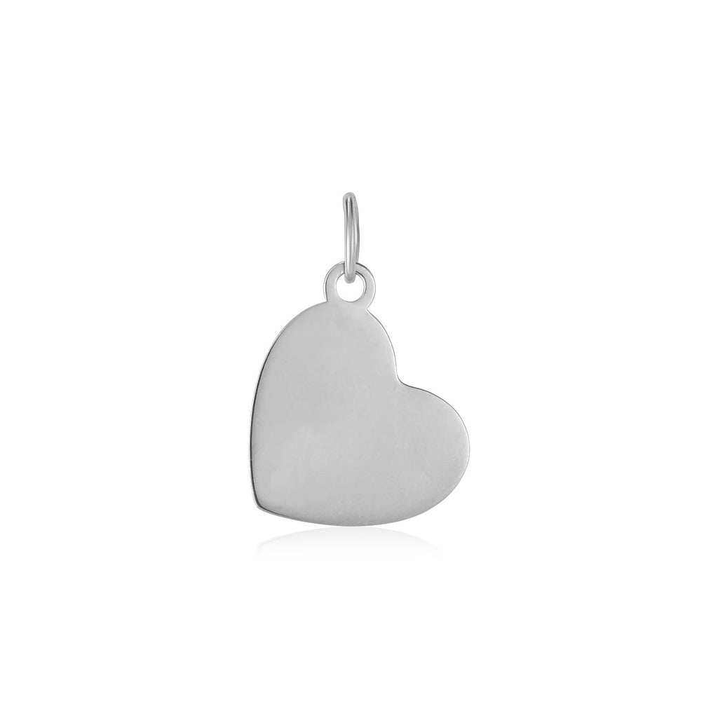 White Gold 14k Classic Heart Pendant