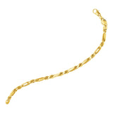 Yellow Gold 14k 8 1/2 inch Women's Figaro Chain Bracelet