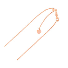 Load image into Gallery viewer, Rose Gold 14k 1.0mm Adjustable Cable Chain