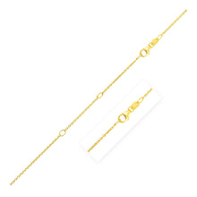 Load image into Gallery viewer, Yellow Gold 4k 1.2mm Double Extendable Cable Chain