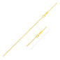 Yellow Gold 4k 1.2mm Double Extendable Cable Chain