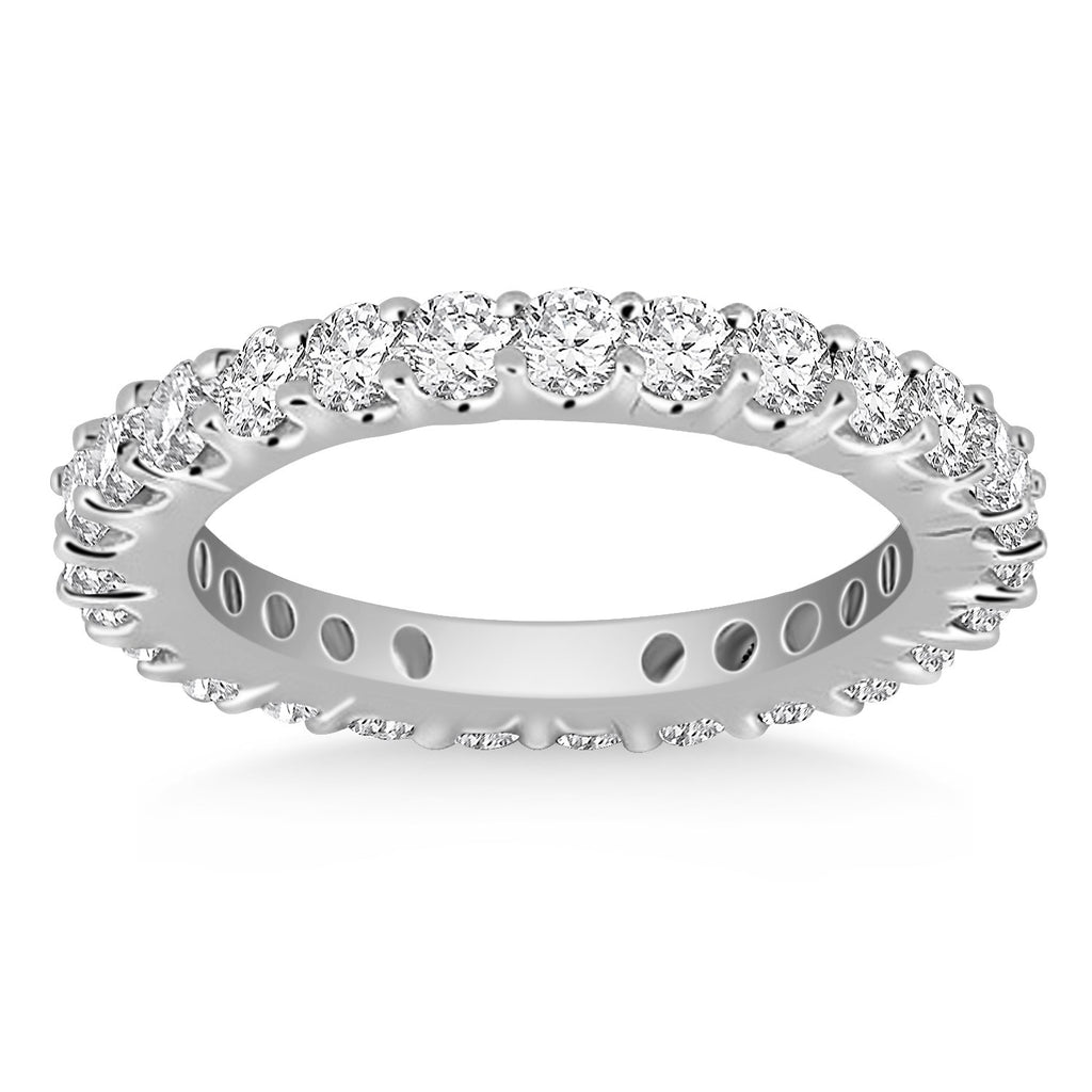 White Gold 14k Common Prong Round Diamond Eternity Ring