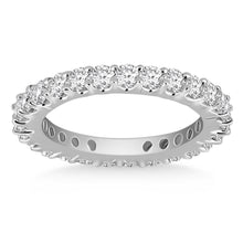Load image into Gallery viewer, White Gold 14k Common Prong Round Diamond Eternity Ring
