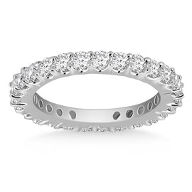 White Gold 14k Common Prong Round Diamond Eternity Ring