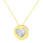 Yellow Gold 14k Women's Necklaces with Heart in Mother of Pearl