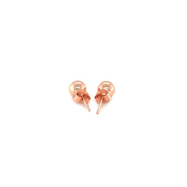 14k Rose Gold Round Stud Earrings (5.0 mm)