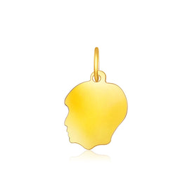 Yellow Gold 14k Small Boy Head Charm