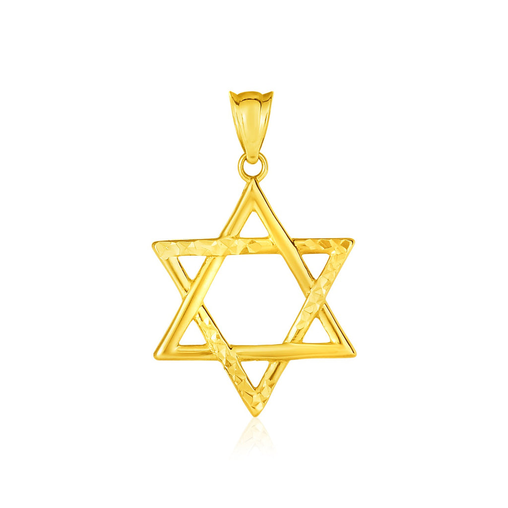 Yellow Gold 14k Classic Star of David Pendant