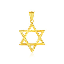 Load image into Gallery viewer, Yellow Gold 14k Classic Star of David Pendant