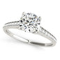 14k White Gold Diamond Engagement Ring With Cathedral Design (1 1/3 cttw)