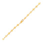 Yellow Gold 14k Women's Fancy Bracelet with Polished Circles