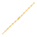 Yellow Gold 14k Women's Fancy Bracelet with Polished Circles