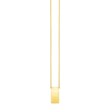 14k Yellow Gold Necklace with Polished Bar Pendant
