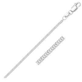 White Gold 14k 1.0mm Classic Foxtail Chain