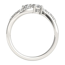 Load image into Gallery viewer, White Gold Two Stone 14k Overlap Design Diamond Ring