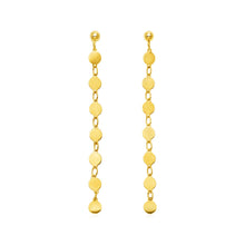 Load image into Gallery viewer, 14k Yellow Gold Post Dangle Earrings with Polished Circles