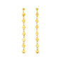 14k Yellow Gold Post Dangle Earrings with Polished Circles