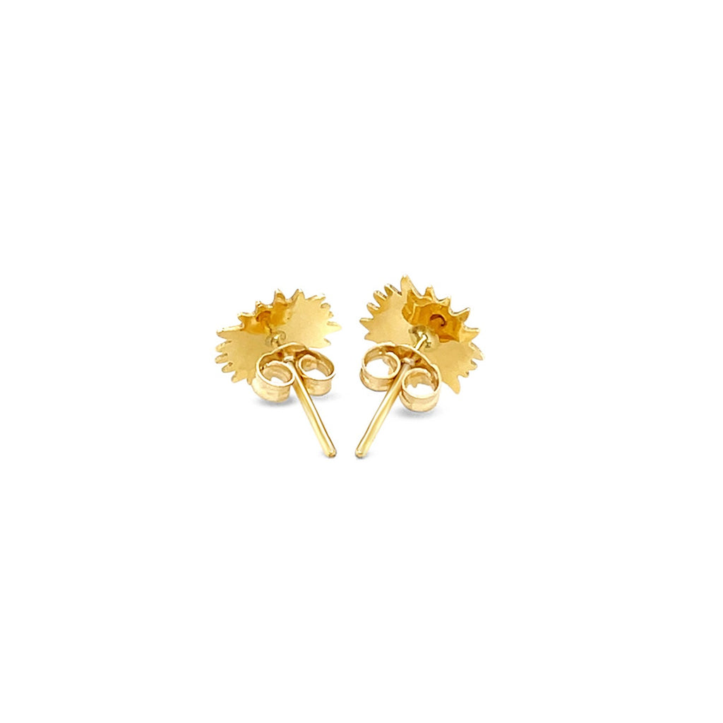 Yellow Gold 14K Sun Fancy Earrings