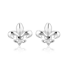 Sterling Silver Fluer De Lis Earrings
