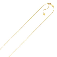 Load image into Gallery viewer, Yellow Gold 10k 0.9mm Adjustable Cable Chain