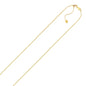 Yellow Gold 10k 0.9mm Adjustable Cable Chain