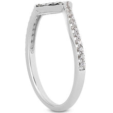 Load image into Gallery viewer, White Gold 14k Fancy Zig Zag Pave Diamond Wedding Ring Band