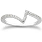 White Gold 14k Fancy Zig Zag Pave Diamond Wedding Ring Band