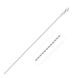 White Gold 14k 1.5mm Solid Diamond Cut Rope Chains in Lobster Clasp