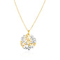 Two-Tone Yellow and White Gold 14k Classic Tree of Life Pendant
