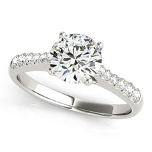 Load image into Gallery viewer, 14k White Gold Round Cut Diamond Engagement Ring (1 5/8 cttw)