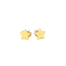 Load image into Gallery viewer, Yellow Gold 14k Post Earrings with Stars in Pushback Clasps