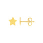 Yellow Gold 14k Post Earrings with Stars in Pushback Clasps
