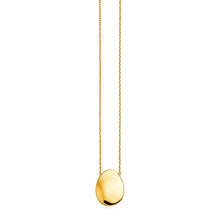 Load image into Gallery viewer, 14k Yellow Gold Necklace with Rounded Tear Drop Pendant