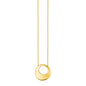 14k Yellow Gold Necklace with Oval Pendant