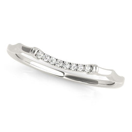 White Gold 14k Wave Design Pave Set Diamond Wedding Ring