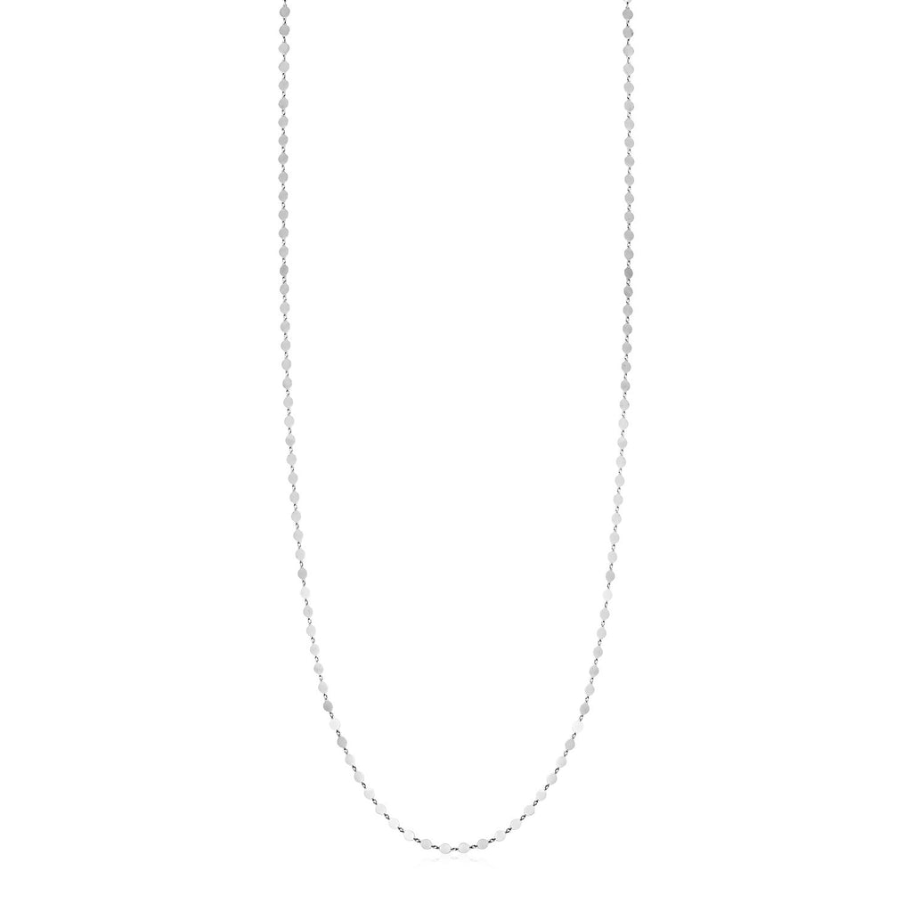 Sterling Silver Mirror Women's Link Necklace