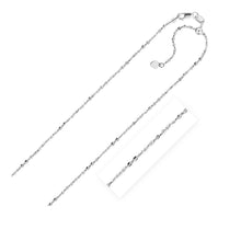 Load image into Gallery viewer, Sterling Silver 1.0 mm Adjustable Piatto Chain