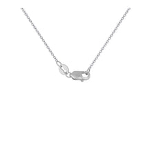 Load image into Gallery viewer, White Gold 14k Diamond Studded Circle Pendant with Cut-out &amp; Lobster Clasp with Lobster Clasp